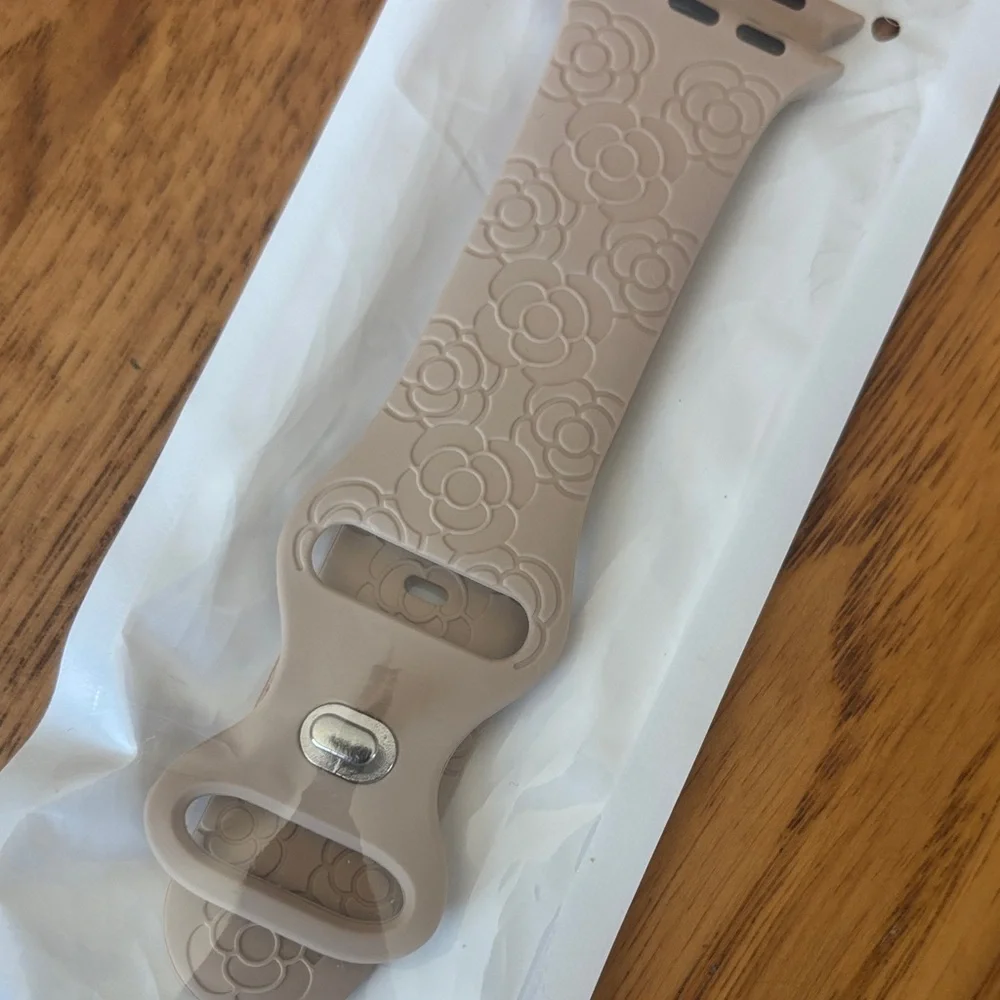 Floral Cutout Apple Watch Bands in Pink and Gray